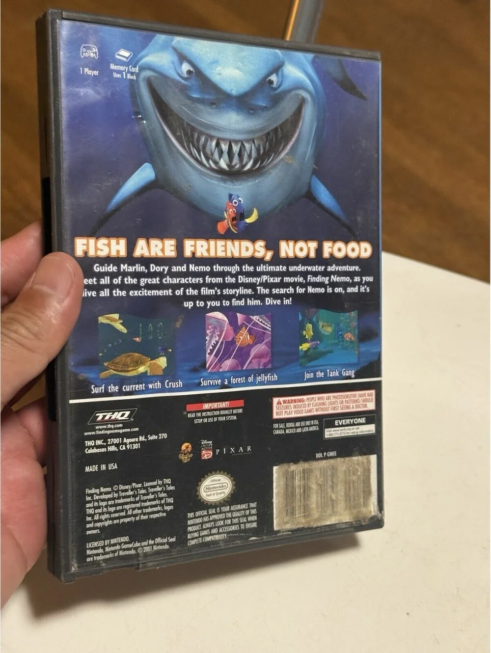 Disney Pixar FINDING NEMO Nintendo Gamecube Video Game No Manual